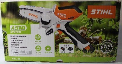 GTA 26 Battery Garden Pruner PRUNER CHAINSAW W/CARRYING CASE, BATTERY AND CHARGER.