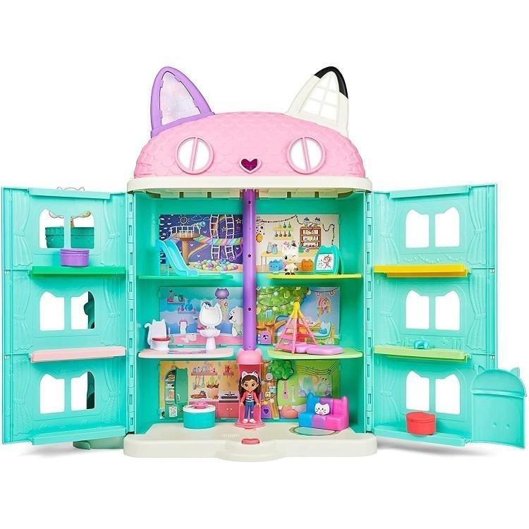 gabbys-dollhouse-Purrfect Dollhouse with 15 Pieces Including Toy Figures, Furniture, Accessories and Sounds, Kids Toys for Ages 3 and up (Multicolor) (New-Multicolor)