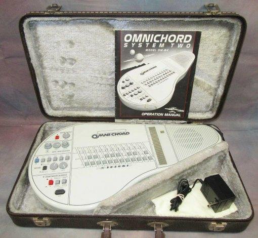 Omnichord OM-84 System Two w/ Hard Case Power Supply Manual TESTED! WORKS