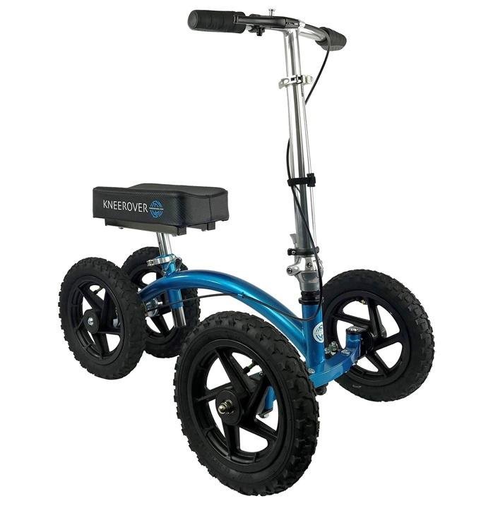 New-kneerover-quad-All Terrain Knee Walker in Metallic Blue