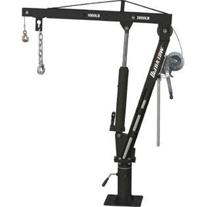 Ultra-Tow Hydraulic Pickup Truck Crane with Hand Winch – 2000-Lb