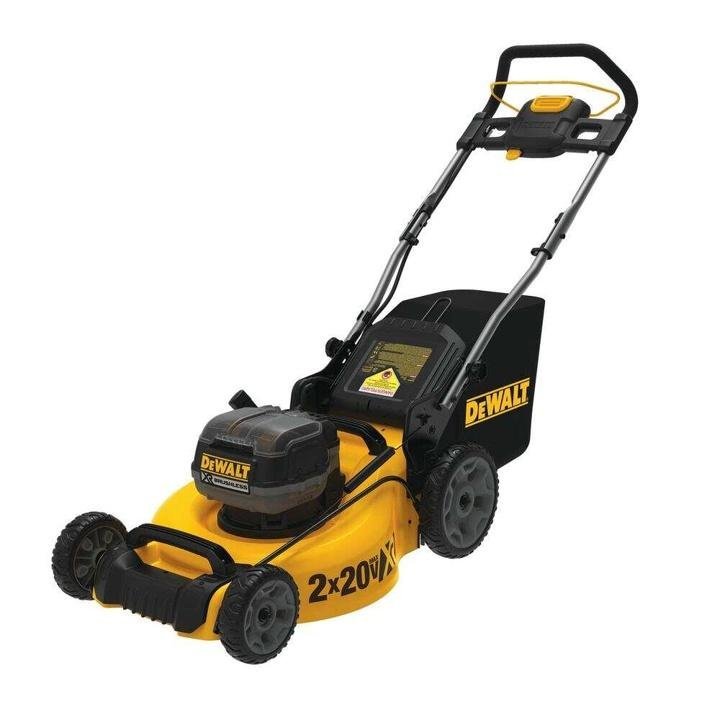 dewalt-20 in. 20V MAX Lithium-Ion Cordless Walk Behind Push Lawn Mower with (2) 9.0Ah Batteries and (2) Chargers Included