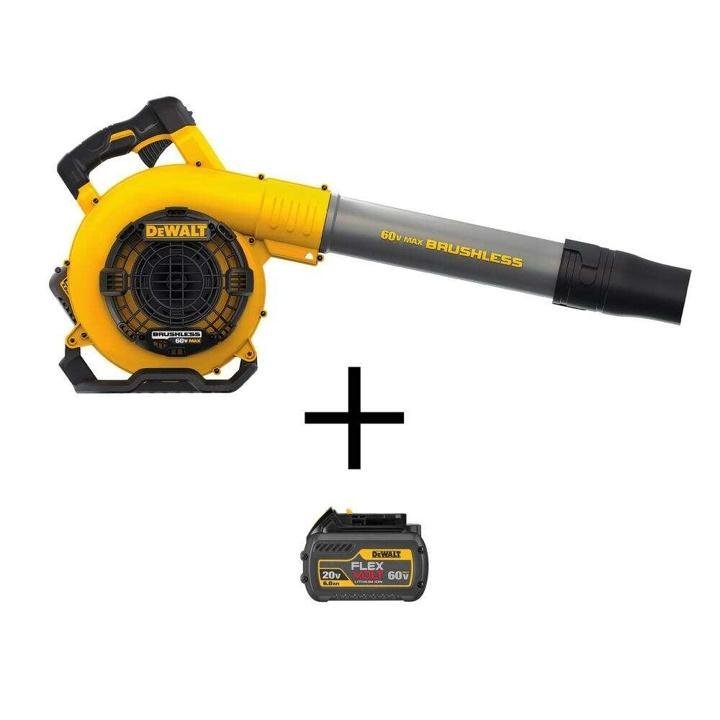 dewalt-60V MAX Lithium Ion Cordless Handheld Leaf Blower with (2) 3.0Ah Batteries and Charger Included