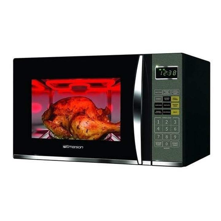 emerson-1.2 Cu. Ft. 1100W Black Microwave with Grill