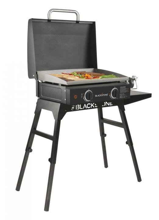 blackstone-Outdoor Griddle with Hood, Legs, and Bulk Adapter Hose