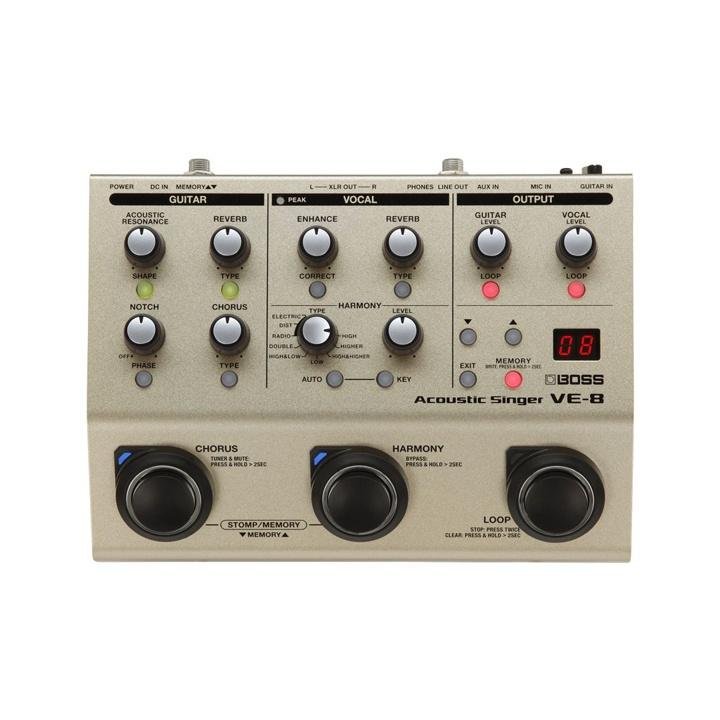boss-ve-8-Acoustic Singer Vocal & Guitar Processor Pedal