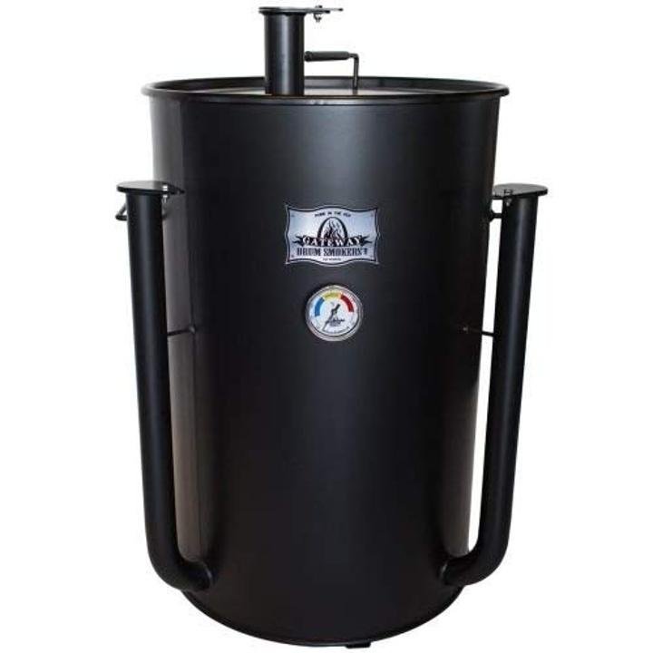 55 Gallon Large Capacity-gateway-Barbecue Drum Smoker – Flat Black