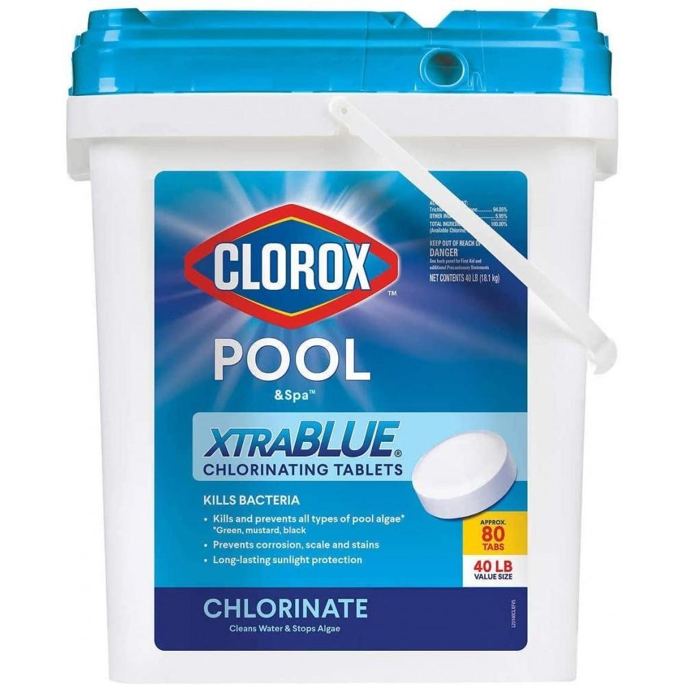 40 Pound 80 Tab Pool and Spa 3 Inch Long Lasting Chlorinating Tablets