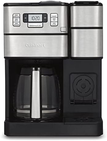 Coffee Center Grind and Brew Plus, Built-in Coffee Grinder, Coffeemaker and Single-Serve Brewer with 6oz, 8oz and 10oz Serving Size, Black