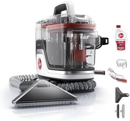 Portable Carpet + Upholstery Spot Cleaner Machine, Powerful Suction with Versatile Tools, Pet Stain Remover, Car and Auto Detailer