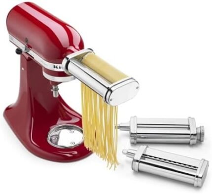 Stand Mixer Attachment, 3-Piece Pasta Roller & Cutter Set
