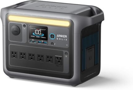Portable Power Station, 1800W (Peak 2400W) Solar Generator, Full Charge in 58 Min, 1056wh LiFePO4 Battery for Home Backup, Power Outages, and Outdoor Camping