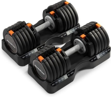 Adjustable Dumbbells Set-55lb, Anti-Slip Metal Fast Adjust Weight Handle, Exercise & Fitness for Full Body Workout - Adjustable Dumbbell