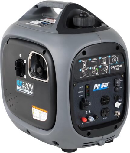 2,300W Portable Gas-Powered Quiet Inverter Generator for Home Emergency Backup, Parallel Capability, With USB Outlet, Long Run Time