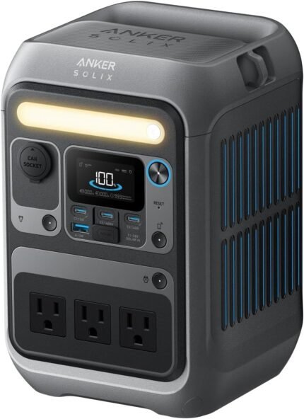 Portable Power Station, 288Wh LiFePO4 Battery, 300W (600W Surge) Solar Generator, 140W Two-Way Fast Charging, for Outdoor Camping, Traveling, and Emergencies