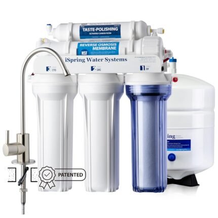 High Capacity Under Sink 5-Stage Reverse Osmosis Water Filter, RO Drinking System, 75 GPD, Brushed Nickel Faucet, Patented Top-Mounted Faucet Design for Easy Installation