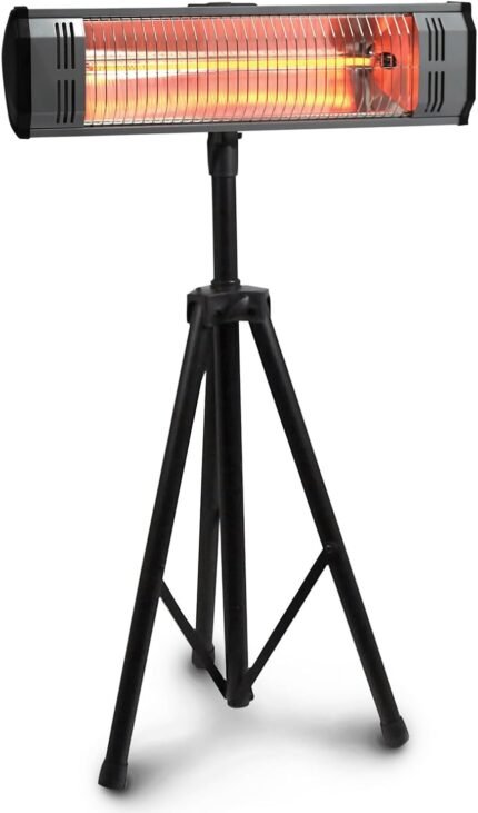 5200 BTU Outdoor Infrared Heater, IPX4 Weatherproof Tripod Heater with Adjustable Stand for Patio Garage