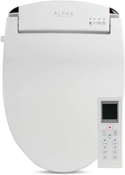 Elongated Electric Bidet Toilet Seat with Endless Warm Water, LED Nightlight & Wireless Remote