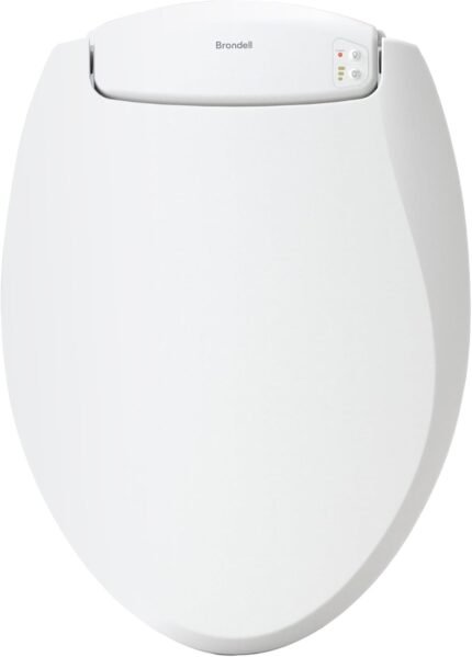 Elongated Heated Toilet Seat with LED Nightlight, Soft-Close Lid for Bathroom