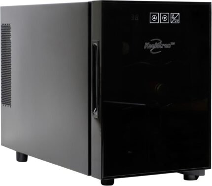 16L (0.6 Cu.Ft) 6-Bottle Wine Cooler Freestanding Countertop Digital Temp Control Black
