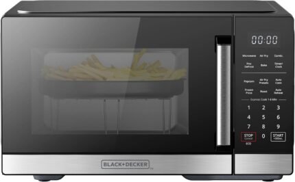 5-in-1 Countertop Microwave Air Fryer 0.9 Cu Ft 900W Stainless Steel