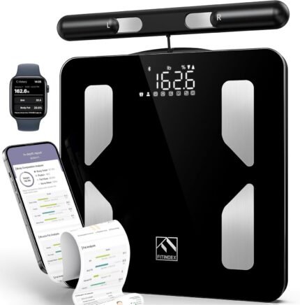 8-Electrode Smart Body Composition Scale, Bluetooth Digital BMI Scale for Health Tracking