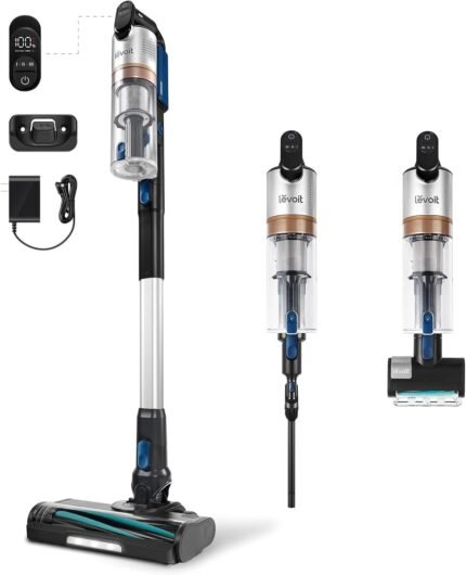 Cordless Vacuum Cleaner with HEPA Filter, Stick Vac with Tangle-Resistant Design, Up to 60 Mins, Powerful Suction, Lightweight, Mini Motorized Brush, for Carpet, Hard Floor, Pet Hair