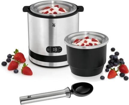 Ice Cream Maker 3-in-1, 37.5 x 22 x 37.5 cm, Silver, 3 Count