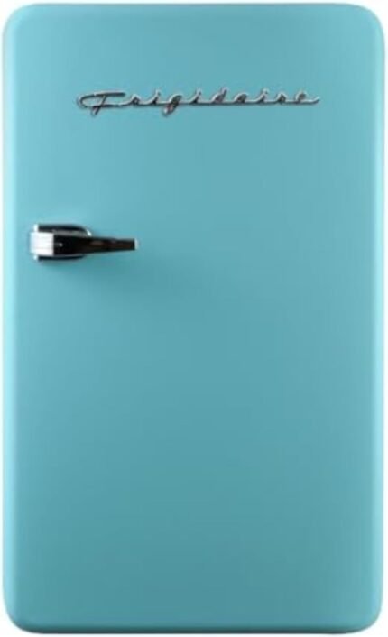 3.2 Cu.Ft Retro Compact Mini Fridge with Freezer Reversible Door Blue