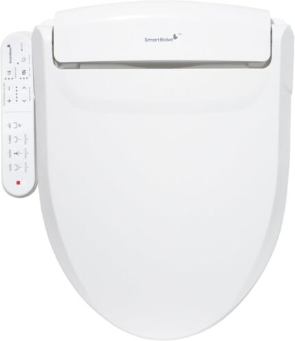 Elongated Electric Bidet Toilet Seat with Heated Seat & Turbo Wash, Side Control Smart Bidet