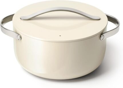 5 Qt Nonstick Ceramic Dutch Oven with Lid Charcoal All Stovetop Compatible Oven Safe