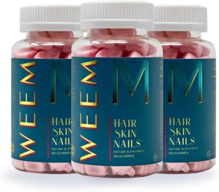 3 Pack Hair Skin and Nails Gummies - Supports Healthy Hair - Vegan biotin Vitamins for Women & Men Supports Faster Hair Growth, Stronger Nails, Healthy Skin