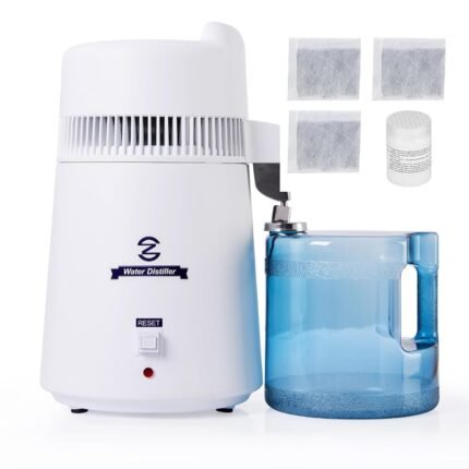 6L Water Distiller, Larger 1.6 Gal Countertop Home Distillers, Distilling Pure Water Machine for Home Table Desktop, Distilled Water Making Machine, Water Purifier to Make Clean Water for Home