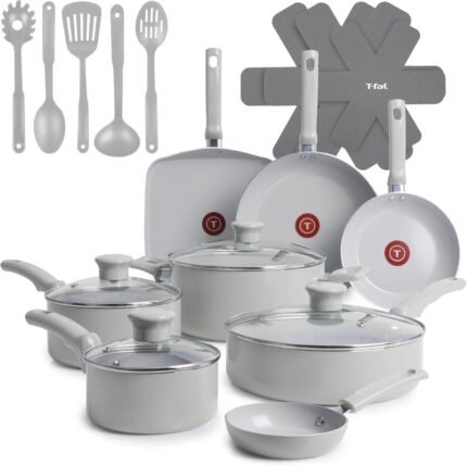 20-Piece Nonstick Cookware Set Durable Kitchen Stockpot Fry Pan Set