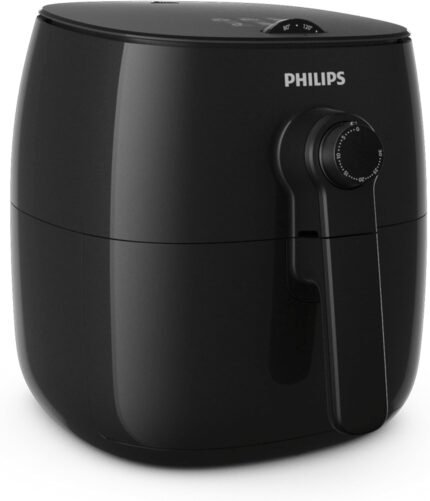 5QT 4-in-1 Electric Air Fryer, TurboStar Rapid Air Tech, 90s Quick Clean, Dishwasher Safe, Black
