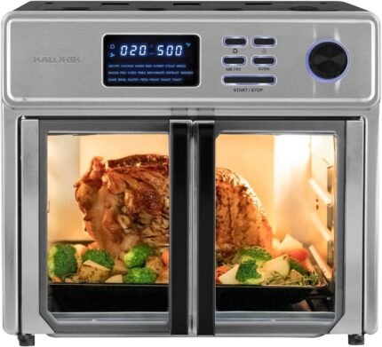 26QT 10-in-1 Air Fryer Oven, 21 Presets, 15 Deluxe Accessories, Turbo Rapid Cook, Stainless Steel