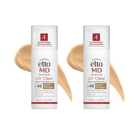 Face Sunscreen SPF 46, Oil-Free Sunscreen with Zinc Oxide, Dermatologist Recommended