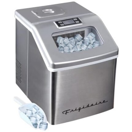 40 Lbs Extra Large Clear Maker, Stainless Steel, Makes Square Ice