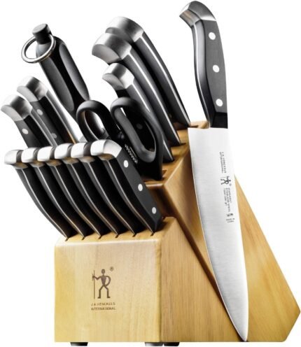15-Piece Kitchen Knife Block Set German Engineered Stainless Steel Dishwasher Safe