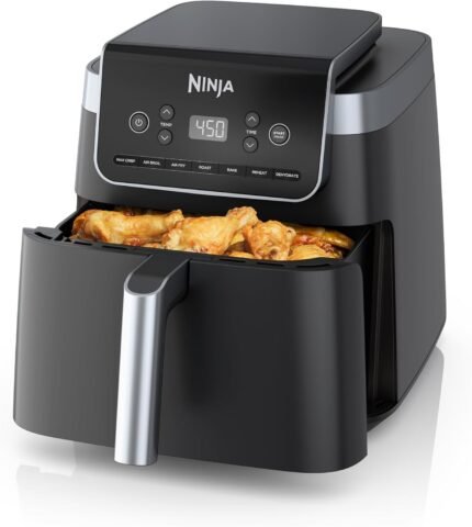 6.5QT XL Air Fryer 7-in-1, Dishwasher Safe Nonstick Parts, Space Saving Countertop Design