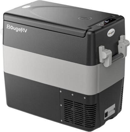 53 Quart Portable Refrigerator Freezer 12V/24V DC & 110-240V AC Compressor Cooler Black