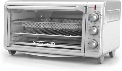 5-in-1 XL Air Fry Convection Toaster Oven 17L 8-Slice Stainless Steel 450°F