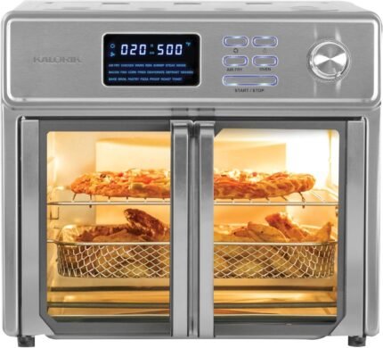 26QT 10-in-1 Air Fryer Oven, Turbo Rapid Cook, 21 Presets, 9 Accessories, Stainless Steel