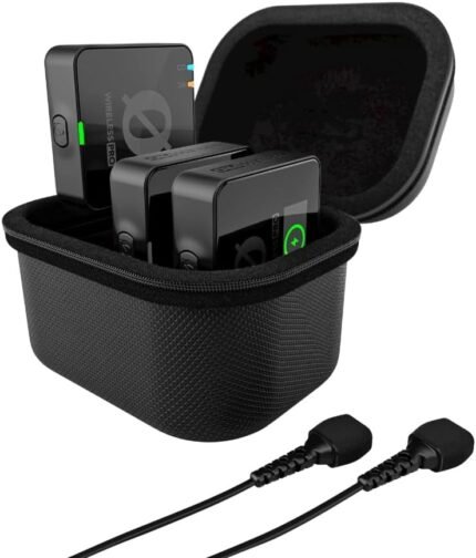 Compact Wireless Microphone System with Timecode, 32-bit Float On-board Recording, 2 Lavalier Microphones and Smart Charge Case for Filmmaking and Content Creation