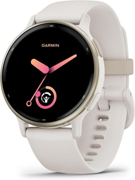 Health and Fitness GPS Smartwatch, AMOLED Display, Up to 11 Days of Battery, Ivory