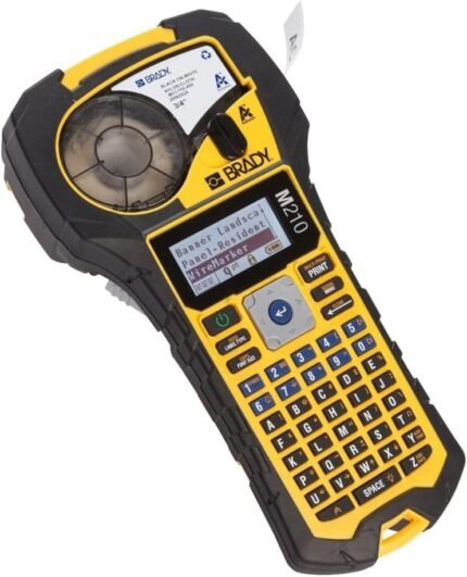 Portable Label Printer with Rubber Bumpers, Multi-Line Print, 6 to 40 Point Font