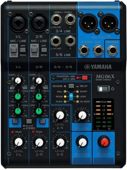 6-Input Compact Stereo Mixer with Effects