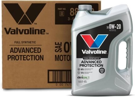 Advanced Full Synthetic SAE 0W-20 Motor Oil 5 QT, Case of 3