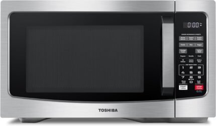 Countertop Microwave Ovens 1.2 Cu Ft with 12.4" Removable Turntable Smart Humidity Sensor, 12 Auto Menus Mute Function ECO Mode Easy Clean Interior, 1000W, Silver