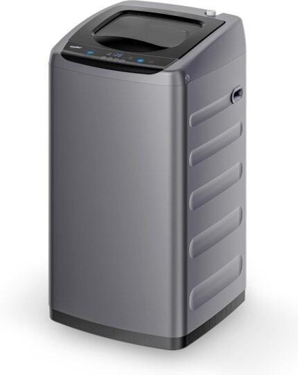 Portable Washing Machine, 0.9 cu.ft Compact Washer With LED Display, 5 Wash Cycles, 2 Built-in Rollers, Space Saving Full-Automatic Washer